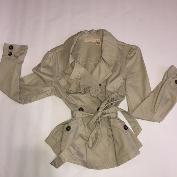 DKNY Belted Trench Peacoat Khaki Color Size M - Picture 3 of 11
